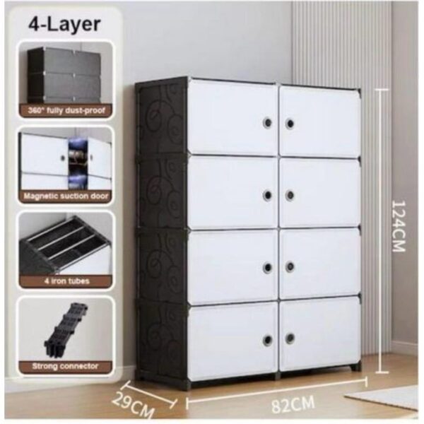 1 (14) Petite armoire modulable en plastique de 08 compartiments