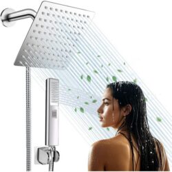 1 (16) Pommeau De Douche - 2 En 1 - 8 Pouces