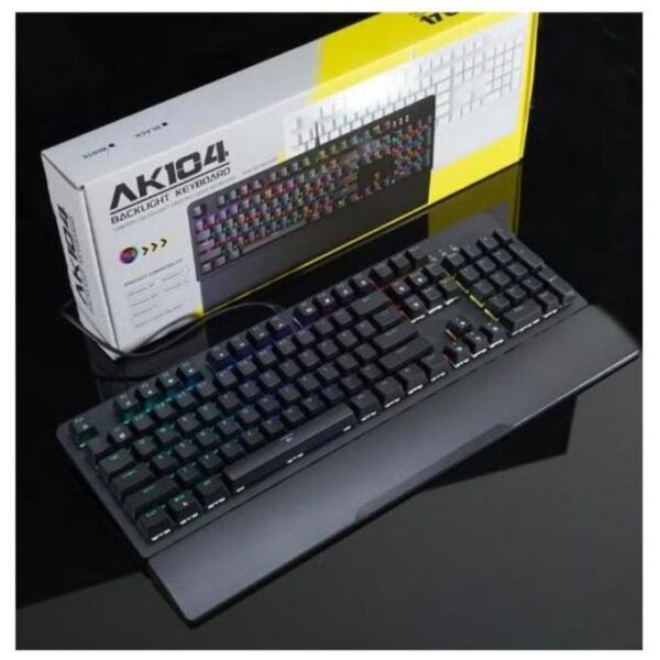 1 (2) Clavier mécanique de jeu filaire AK104 RGB